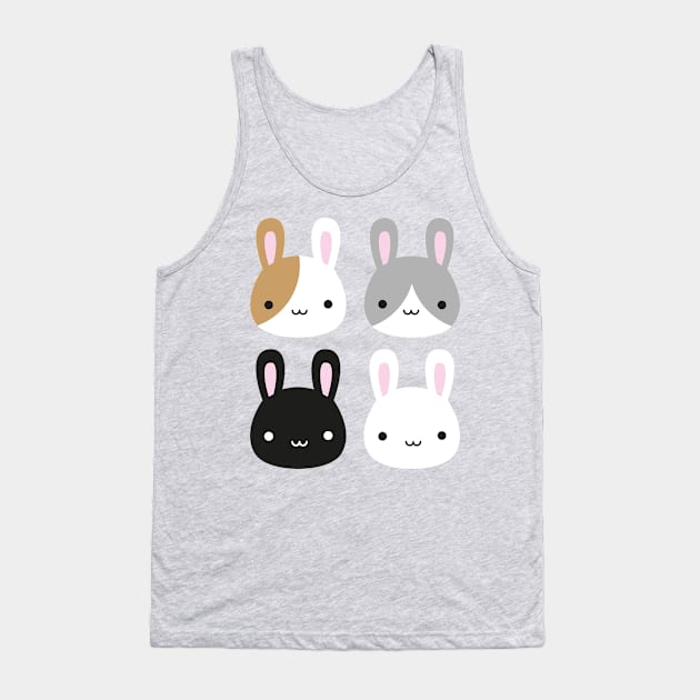 Kawaii Bunny Rabbits Tank Top by marcelinesmith